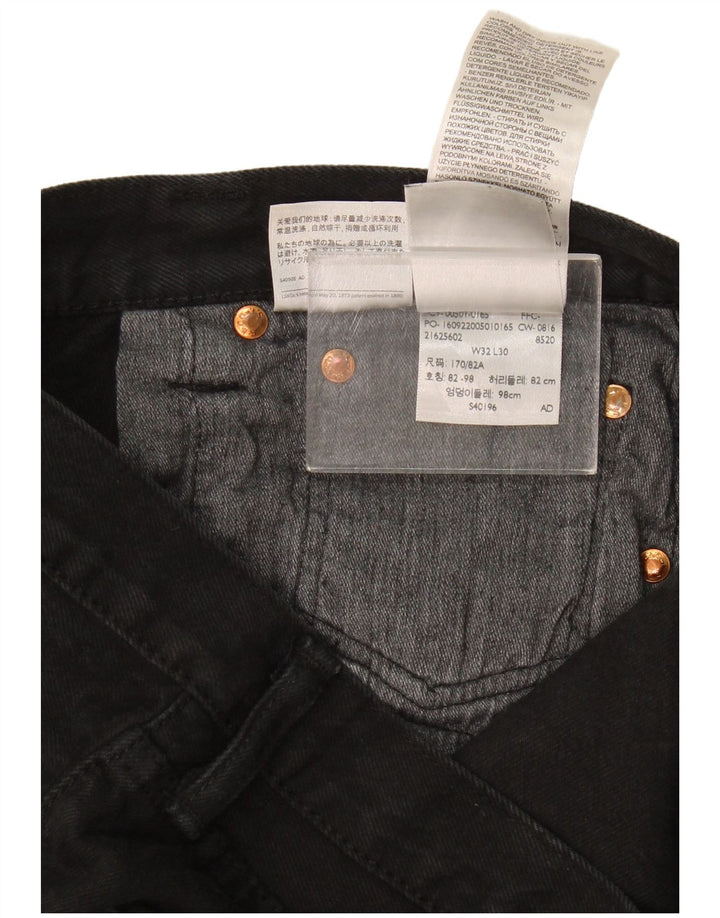 Levi's Straight Jeans til mænd W32 L30 Sort bomuld