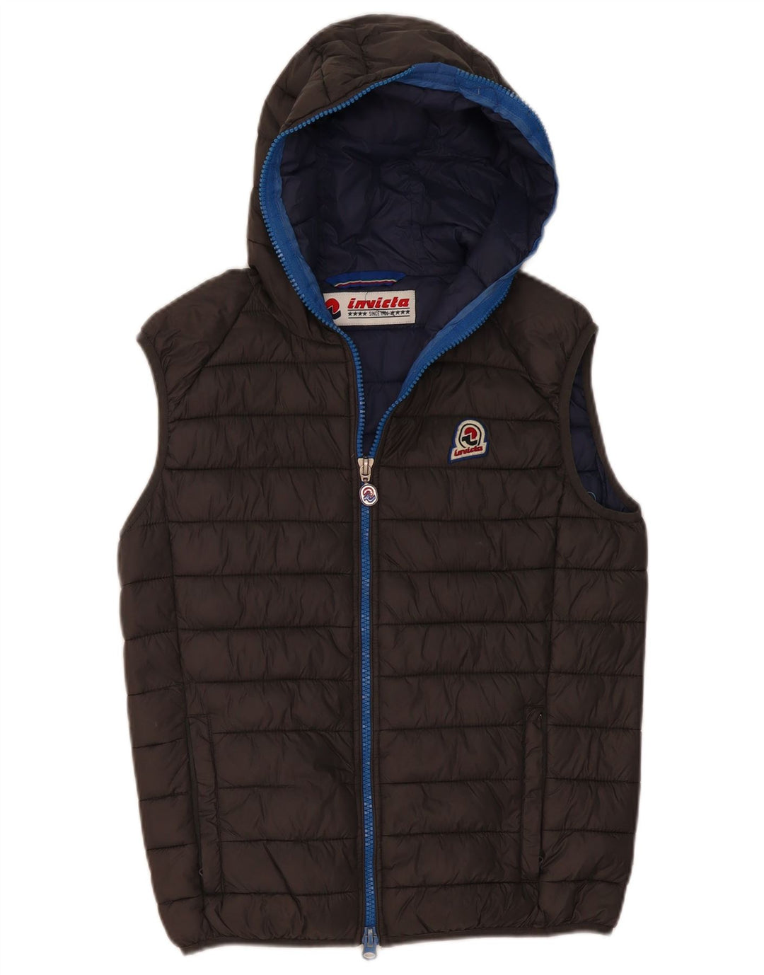Invicta Herre Hætte Hætte Polstret Gilet UK 38 Medium Grå Polyamid