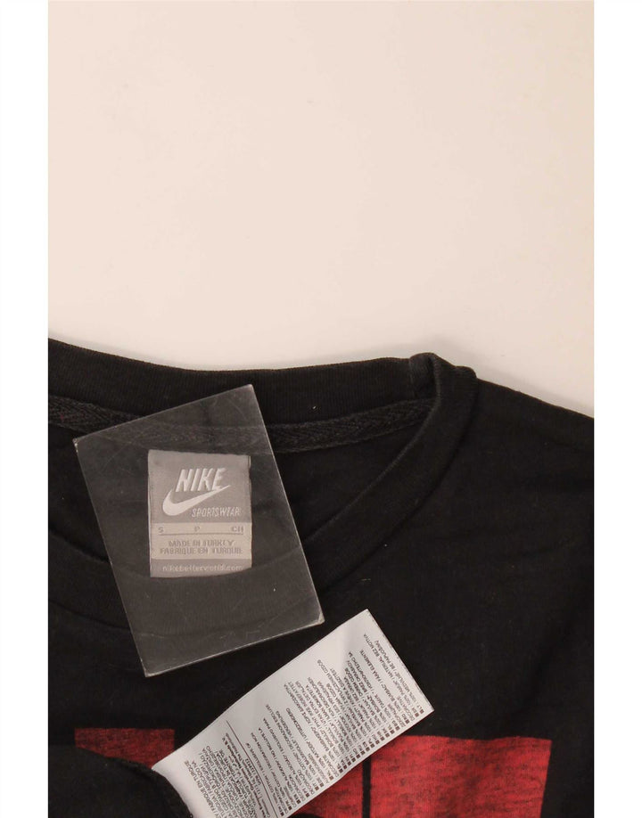 Nike grafisk T-shirt top til mænd, lille sort bomuld