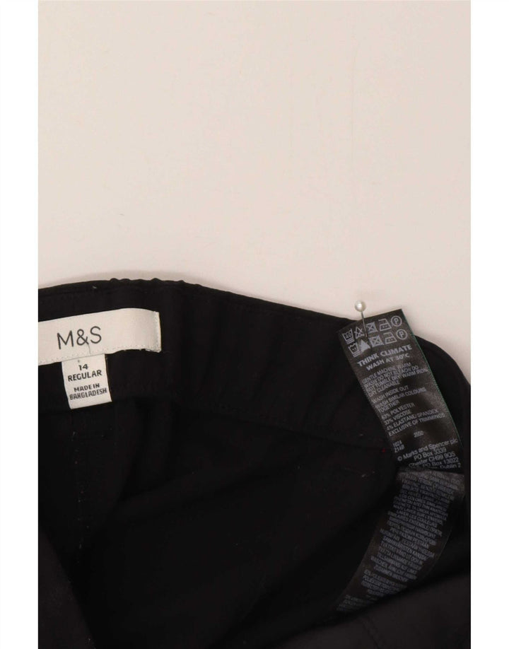 Marks & Spencer bukser med almindelig jakkesæt til kvinder UK 14 Medium W32 L29 Sort