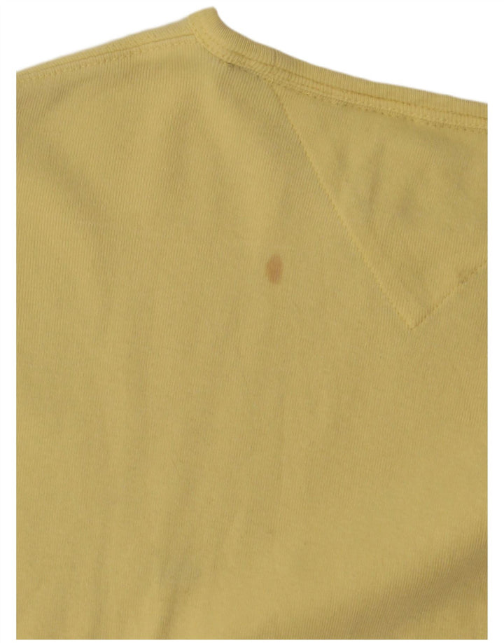 Tommy Hilfiger Herre T-Shirt Top Medium Gul Bomuld
