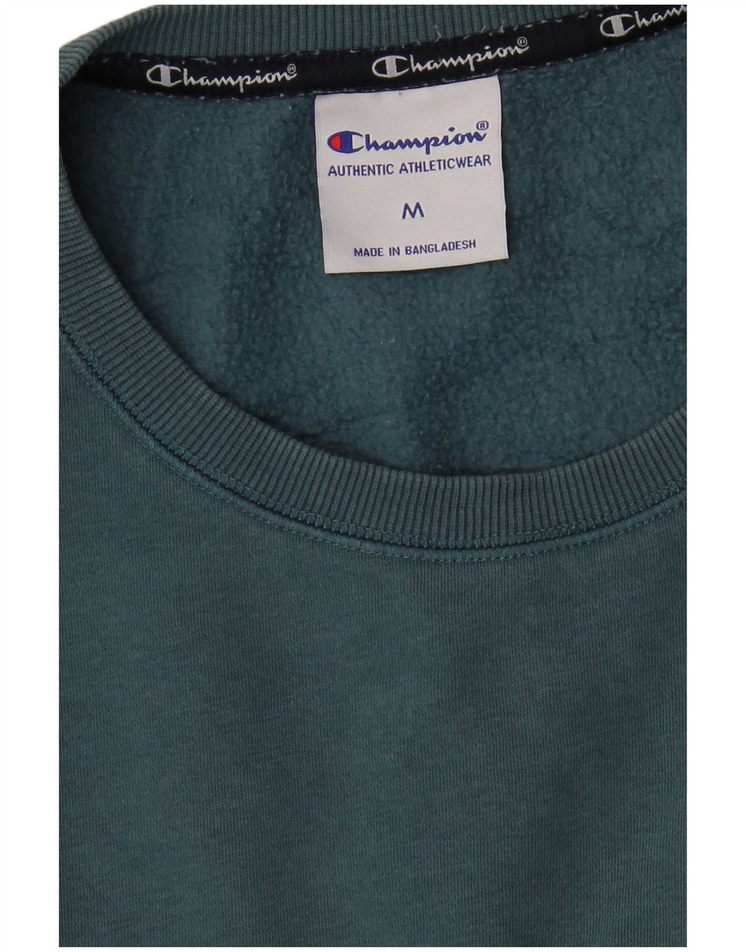Champion Dame Grafisk Sweatshirt Jumper UK 14 Medium Blue Bomuld
