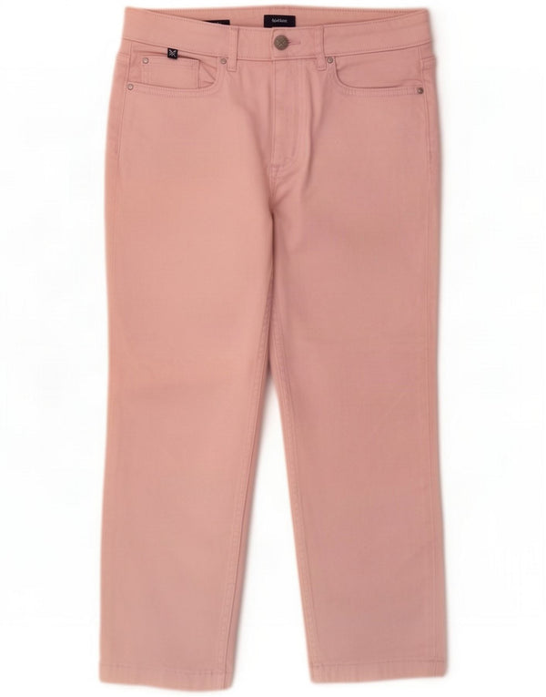 Crew Clothing Dame Cropped Jeans UK 10 Small W27 L23 Pink Cotton