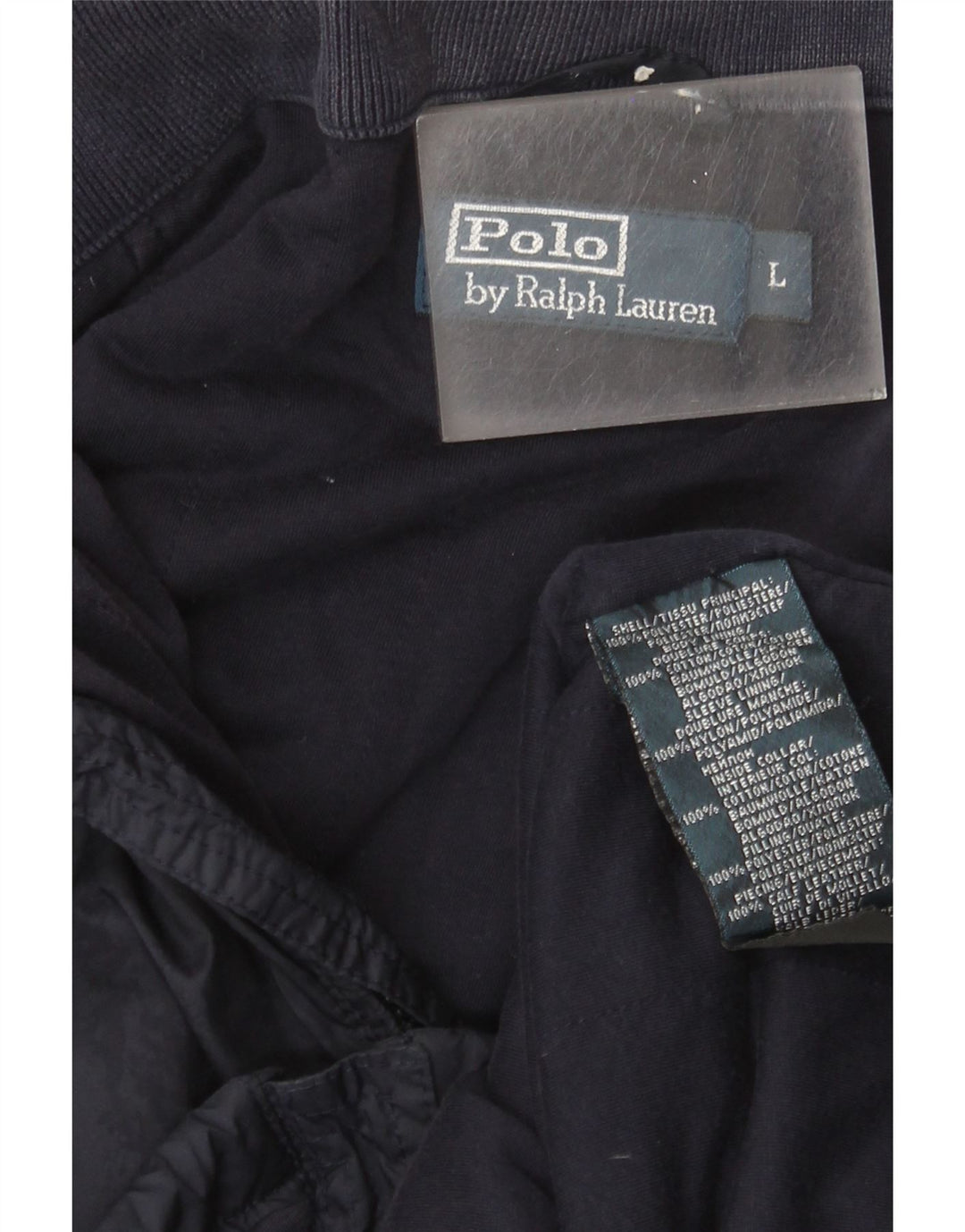 Polo Ralph Lauren Herre Hooded Bomber Jacket UK 40 Large Navy Blue Polyester