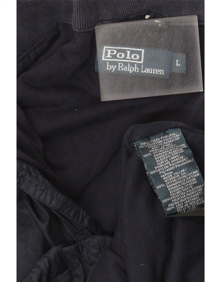 Polo Ralph Lauren Herre Hooded Bomber Jacket UK 40 Large Navy Blue Polyester