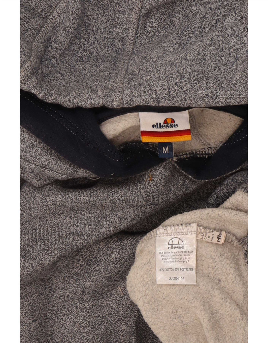 Ellesse Herre grafisk hættetrøje Jumper Medium Grey Flecked Bomuld
