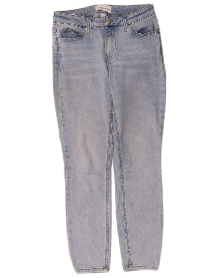 Calvin Klein Dame Slim Jeans W30 L27 Blå Bomuld