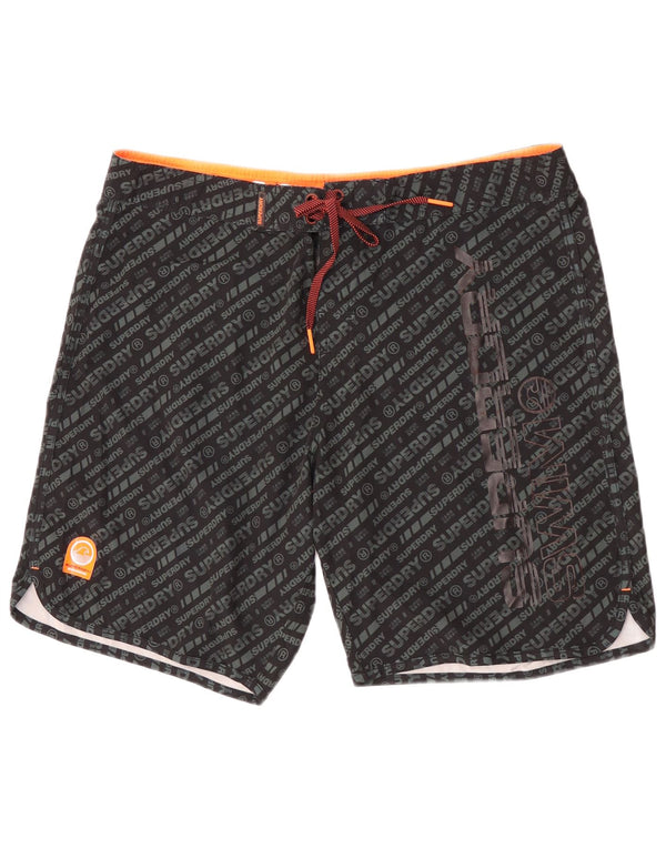 Superdry Herre grafiske almindelige svømmeshorts XL sort polyester