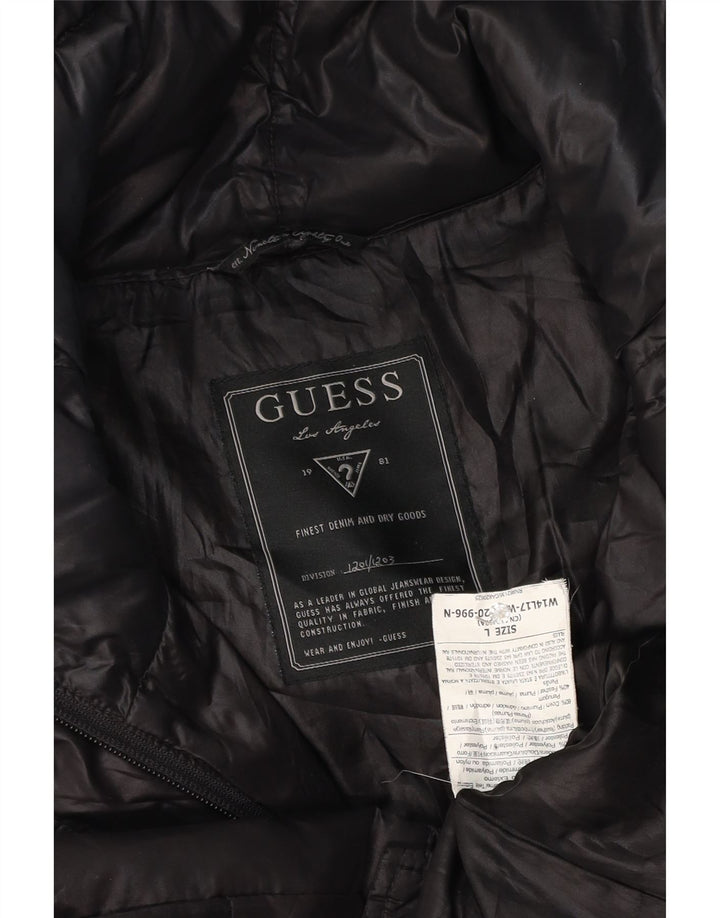 Guess Polstret jakke til kvinder UK 16 Stor sort polyester