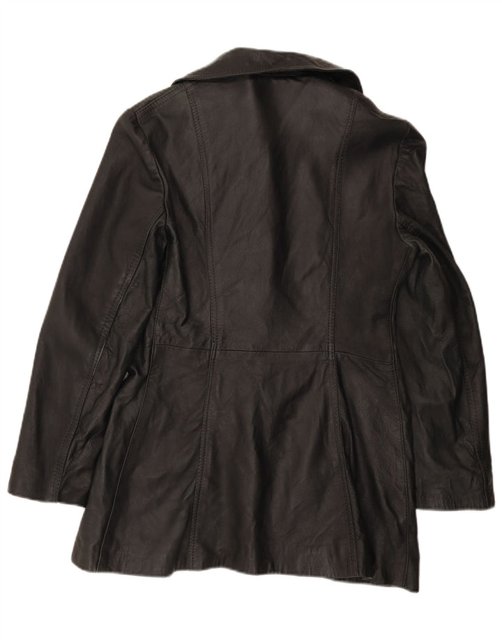 Vintage læderjakke til kvinder UK 12 Medium Black
