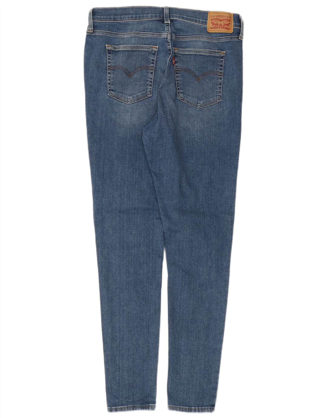 LEVI'S Dame 710 High Rise Super Skinny Jeans W31 L30 Blå Bomuld