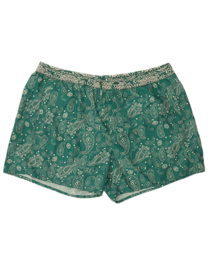 COAST Badeshorts til mænd Large Green Paisley
