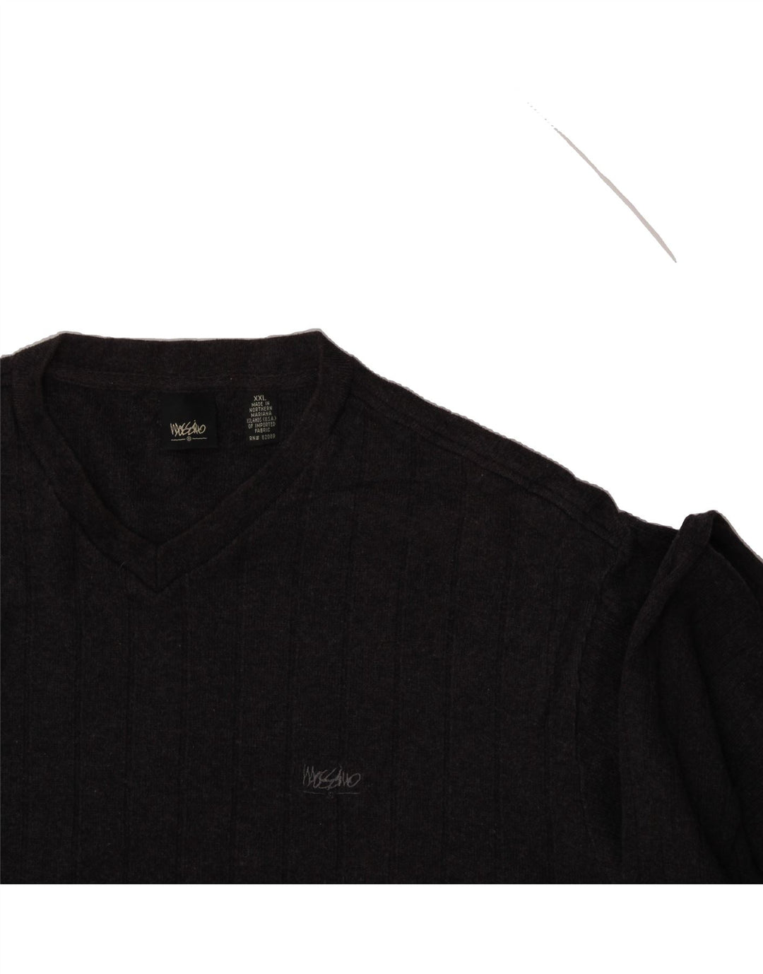 MOSSIMO Mens V-Neck Jumper Sweater 2XL Grey Cotton Vintage Mossimo and Second-Hand Mossimo from Messina Hembry 