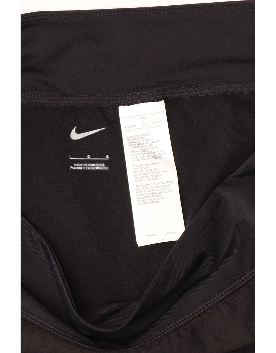 Nike sportsshorts til kvinder UK 16 Large Black Polyester