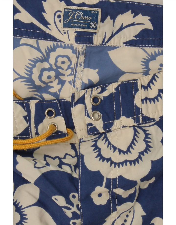 J. CREW Mens Swimming Shorts Medium Blue Floral Vintage J. Crew and Second-Hand J. Crew from Messina Hembry 