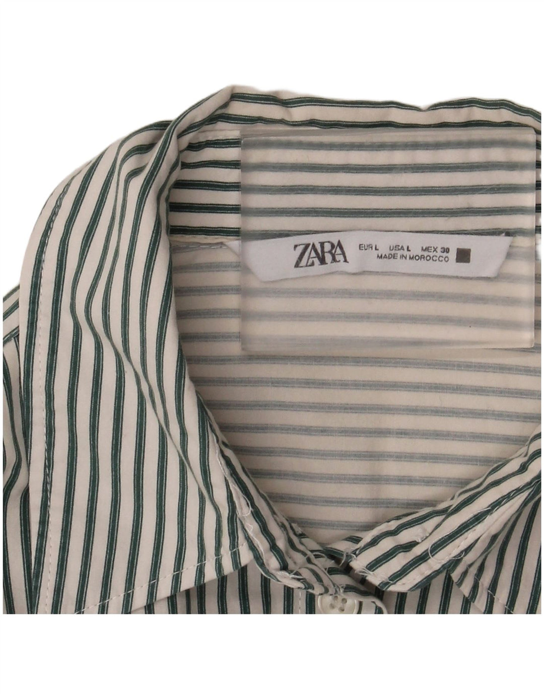 Zara Dame Oversized Skjorte UK 16 Stor hvid stribet