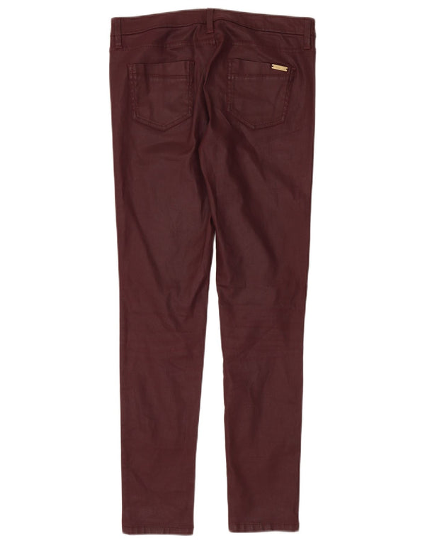Massimo Dutti Voksede fritidsbukser til kvinder EU 40 Medium W32 L30 Burgundy