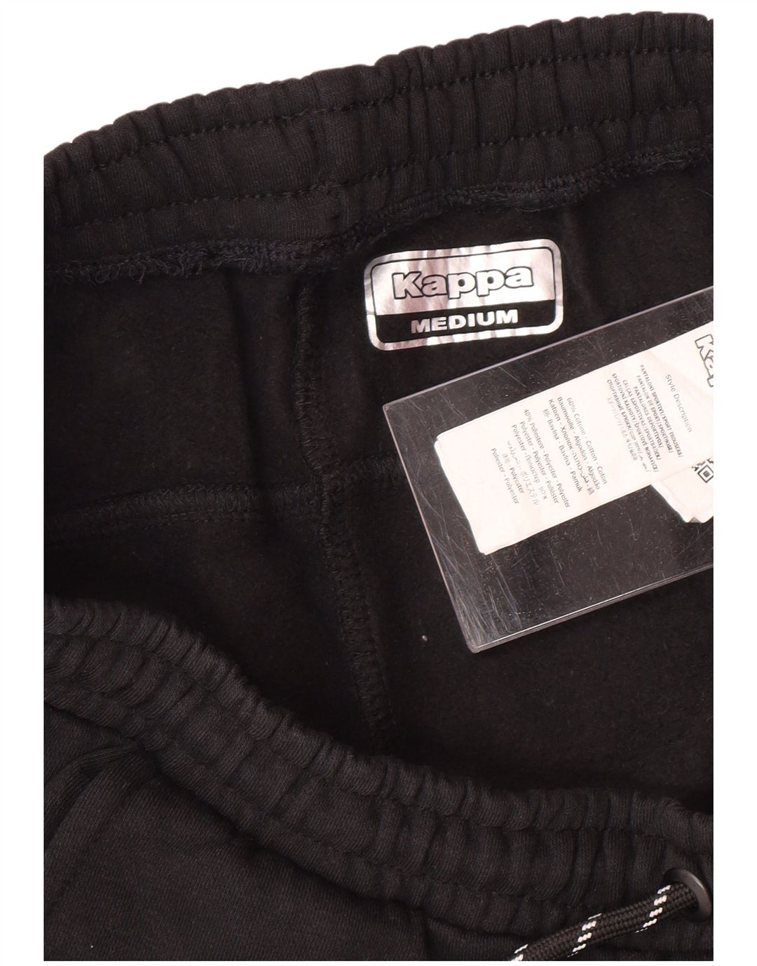KAPPA Mens Tracksuit Trousers Joggers Medium  Black Cotton