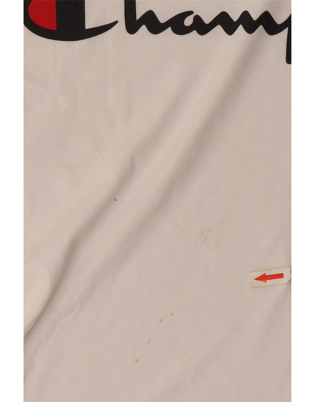 Champion Herre Grafisk T-Shirt Top Medium Hvid Bomuld