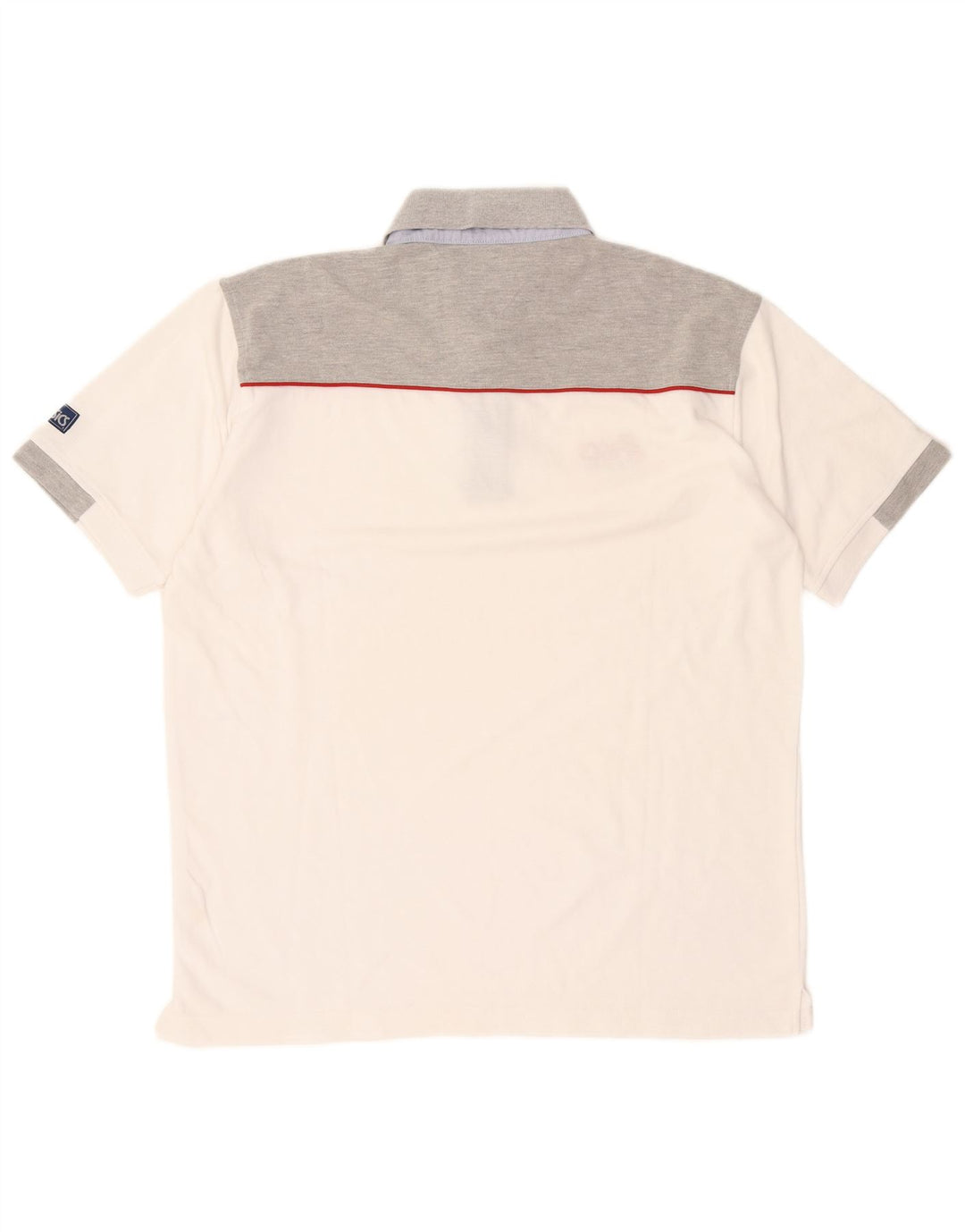 Asics Poloshirt til mænd Stor hvid Colourblock Bomuld