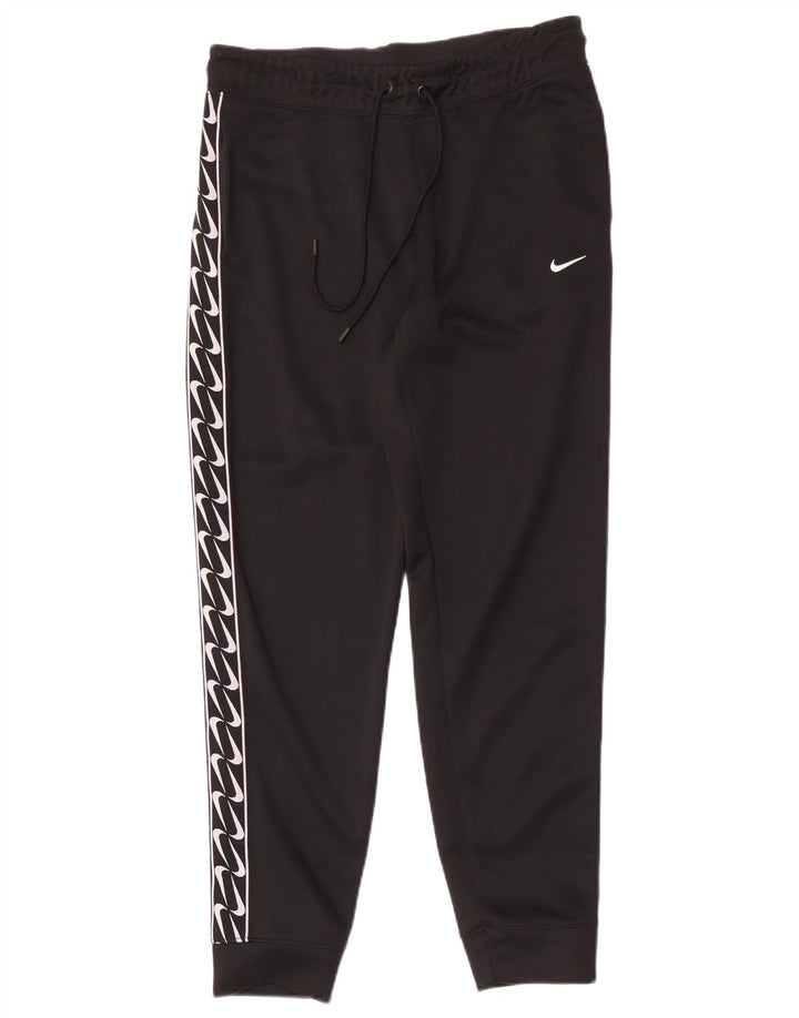 Nike Mens Graphic Tracksuit Trousers Joggers Medium Black Polyester