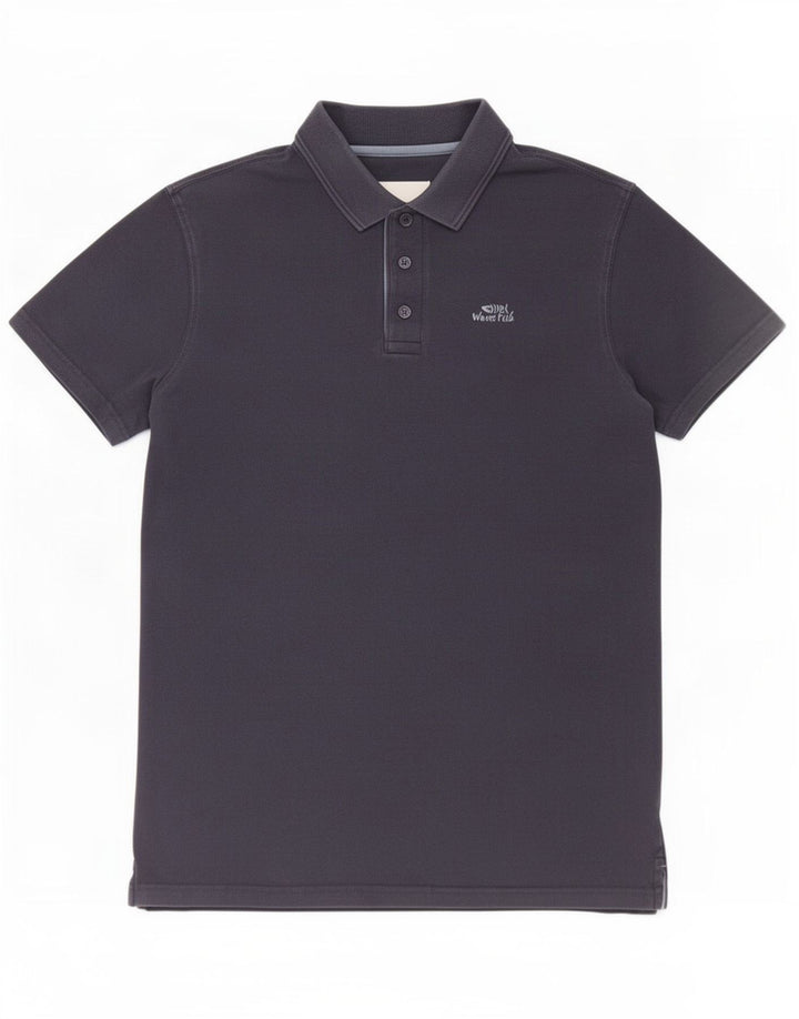 Weird Fish Herre poloshirt Lille marineblå bomuld