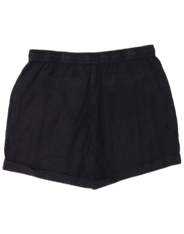 Marks & Spencer Chino Shorts til kvinder UK 16 Large W36 Navy Blue Linen