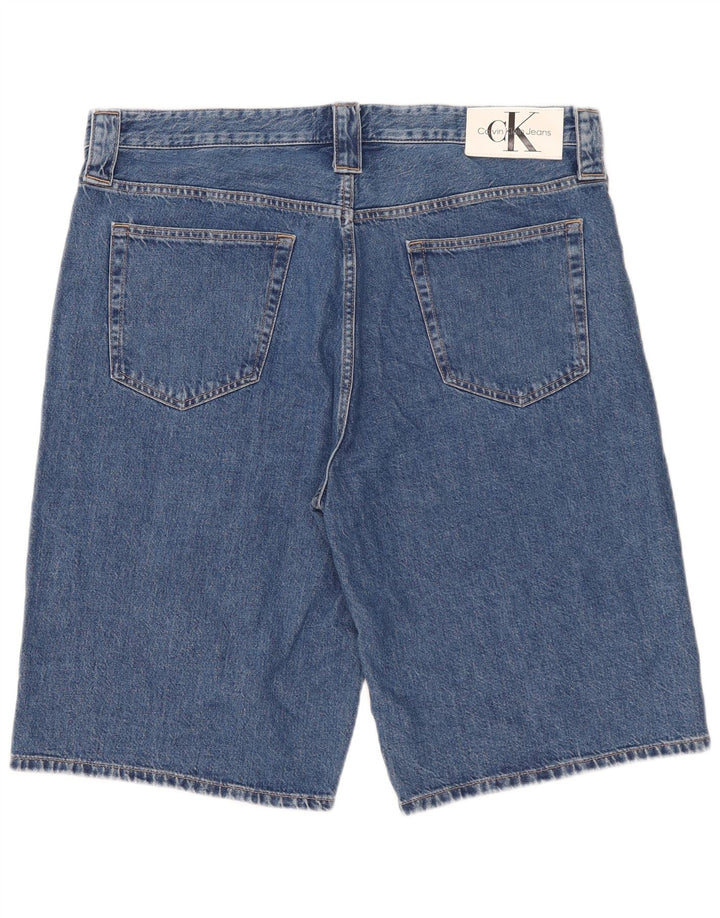 Calvin Klein Herre Denim Shorts W36 Stor Blå Bomuld
