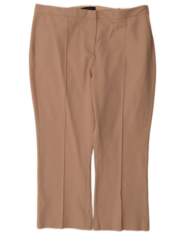 Marks & Spencer, højtaljede cropped bukser til kvinder UK 20 2XL W38 L26 Beige