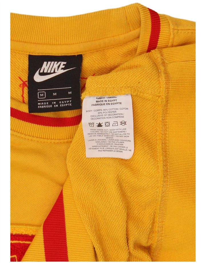 Nike Herre Athletic Dept Grafisk Sweatshirt Jumper Medium Gul Bomuld