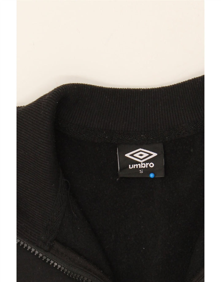 UMBRO Womens Tracksuit Top Jacket UK 10 Small Black Cotton Vintage Umbro and Second-Hand Umbro from Messina Hembry 