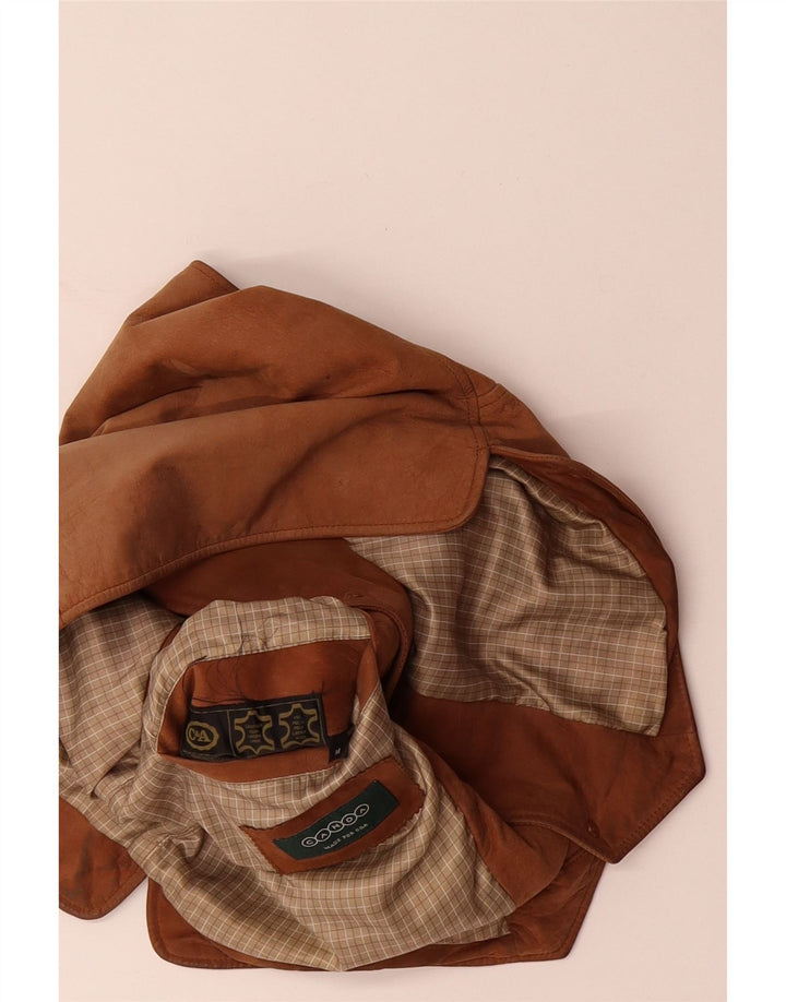 C&A Mens Suede Waistcoat Medium Brown Leather