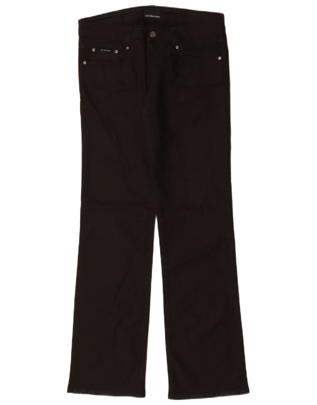 Calvin Klein Dame Straight Jeans W28 L34 Sort Bomuld