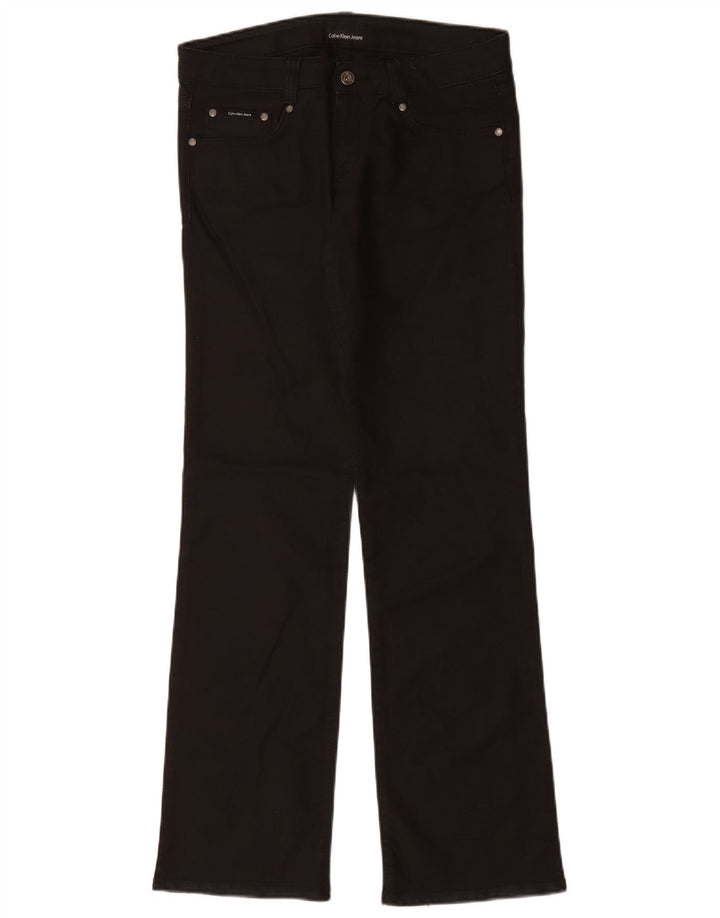 Calvin Klein Dame Straight Jeans W28 L34 Sort Bomuld