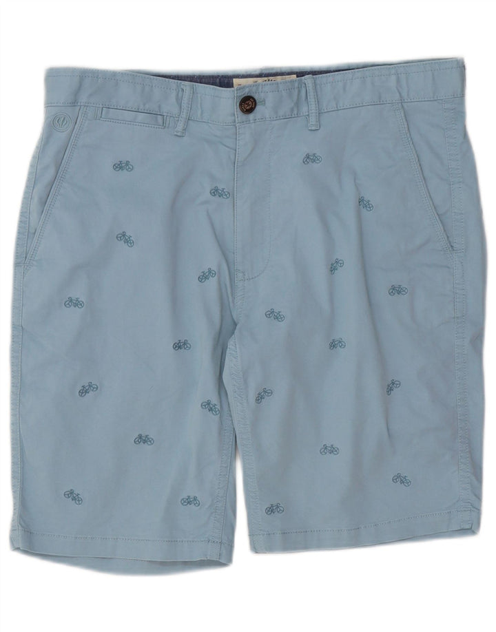 Fat Face Herre Chino Shorts W34 Stor Blå Plettet Bomuld