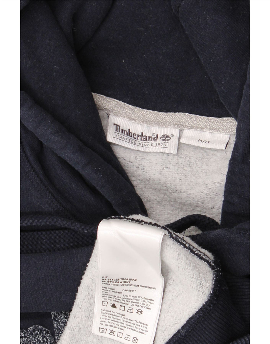 TIMBERLAND Grafisk hættetrøje til mænd Medium marineblå bomuld