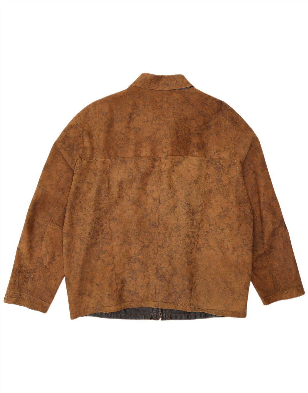 Vintage Herre Vendbar Læderjakke EU 56 3XL Brun