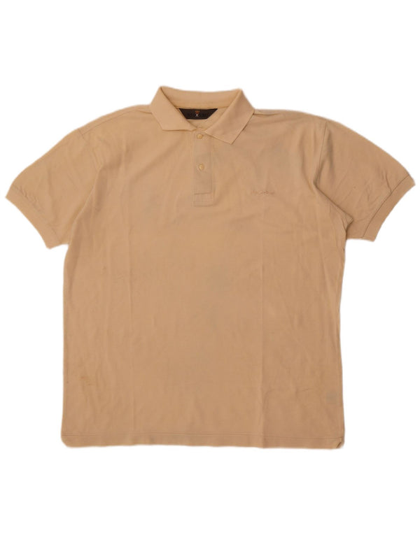 Ivy Oxford Mens Polo Shirt Large Beige Cotton