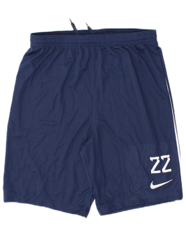 Nike drenge Dri Fit sportsshorts 13-14 år XL marineblå farveblok