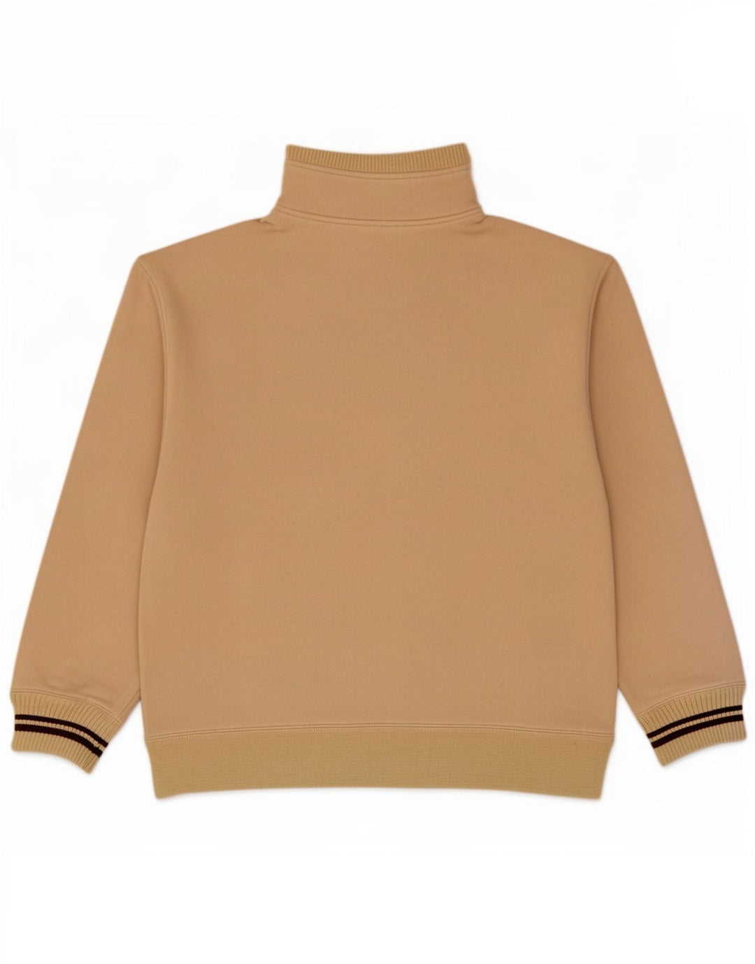 Champion Herre Zip Neck Sweatshirt Jumper Medium Beige Bomuld