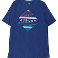 HURLEY Mens Graphic T-Shirt Top Medium Blue Cotton Vintage Hurley and Second-Hand Hurley from Messina Hembry 