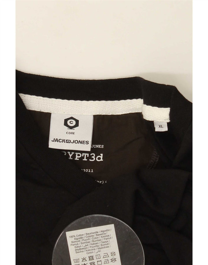 Jack & Jones Herre Top Langærmet XL Sort Bomuld