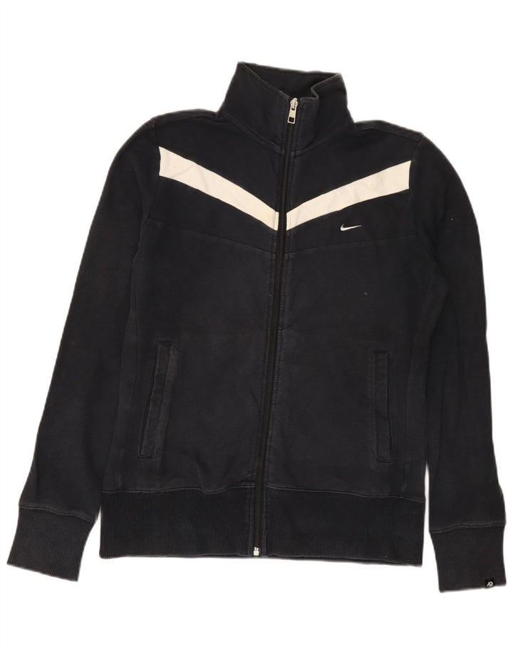 Nike træningsdragt topjakke til kvinder UK 14 Medium Sort Colourblock Bomuld