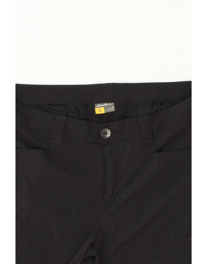 EDDIE BAUER Womens Straight Cargo Trousers US 12 Large W34 L30 Black Vintage Eddie Bauer and Second-Hand Eddie Bauer from Messina Hembry 