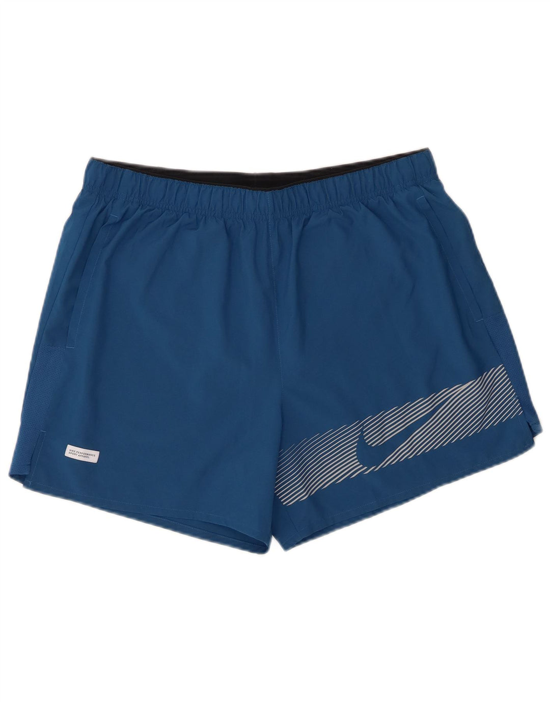 Nike Herre Dri Fit grafiske sportsshorts store blå polyester