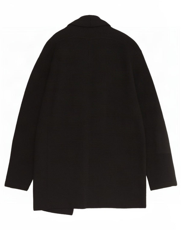 Zara Herre Longline Open Cardigan Sweater XL Sort