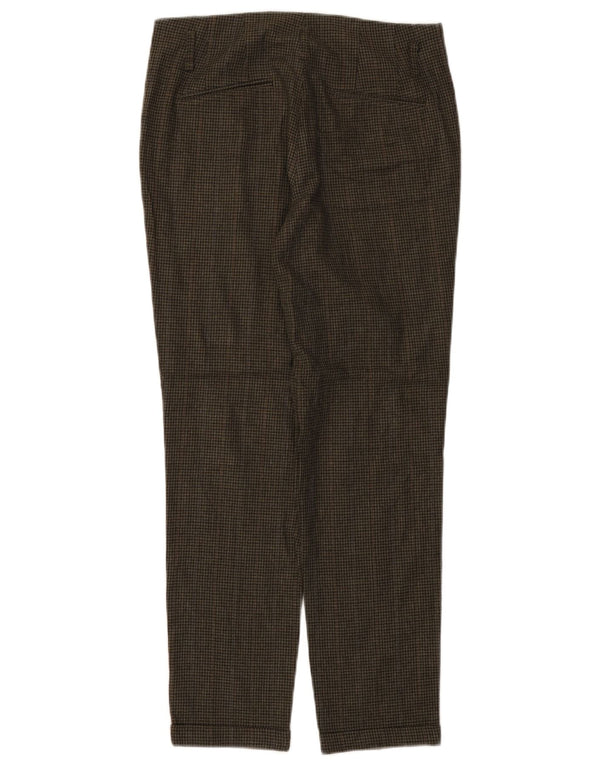 Zara Lige Casual Bukser XS W25 L27 Grøn Houndstooth Viscose