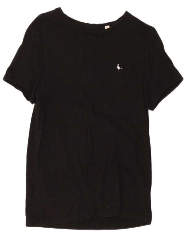 Jack Wills Herre Slim Fit T-shirt Top Medium Sort Flecked Bomuld
