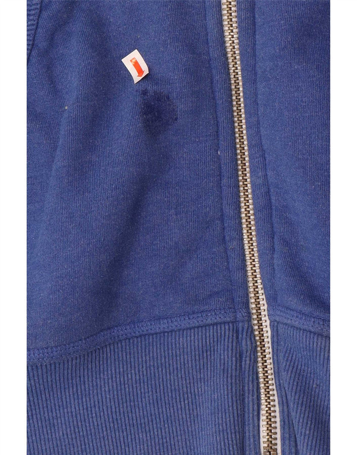 Superdry Hættetrøje med lynlås til mænd, lille blå bomuld