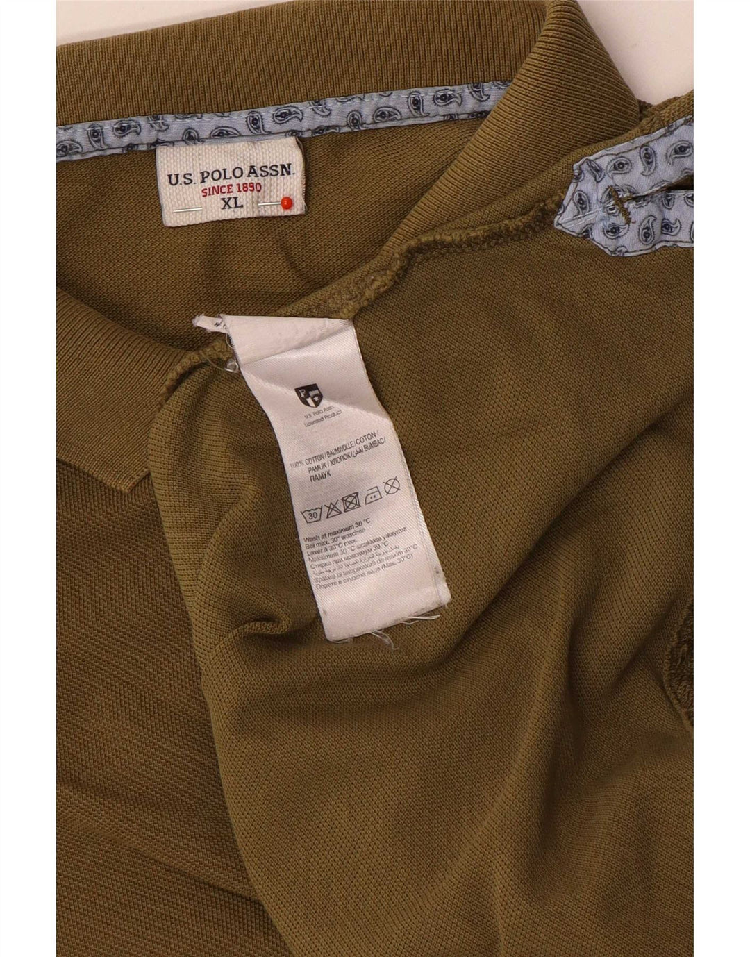 U.S. Polo Assn. Herreskjorte XL Khaki Bomuld